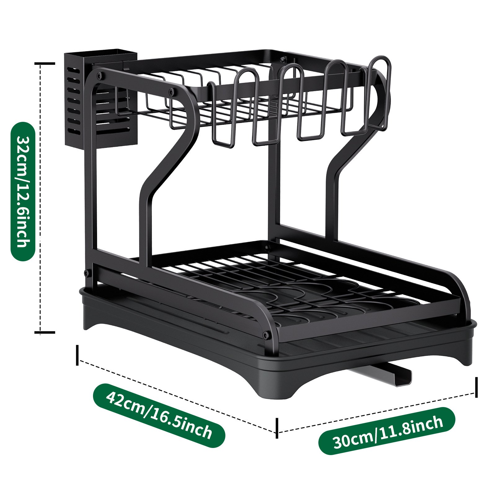 Multifunctional Metal Kitchen Drain Bowl Dish Rack Household Tableware Cup Storage Cabinet Countertop Countertop Rack