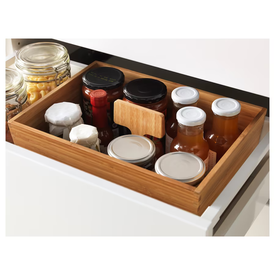 High Quality Bamboo Storage Box with Handle for Home Organization Cleaning Wooden Tool Holder