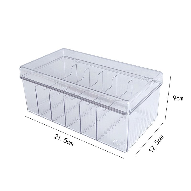 Fast delivery six girds USB charging cable storage bin data cable storage box with cover mobile phone plug organizer