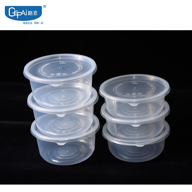 Microwavable Eco-Friendly Disposable PP Plastic round Bowl Lid Modern Design Style Lunch Storage Food Container Soup Packaging