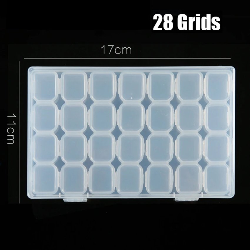 Compartments Plastic Transparent Storage Box Jewelry Adjustable Organizer Storage Box Case