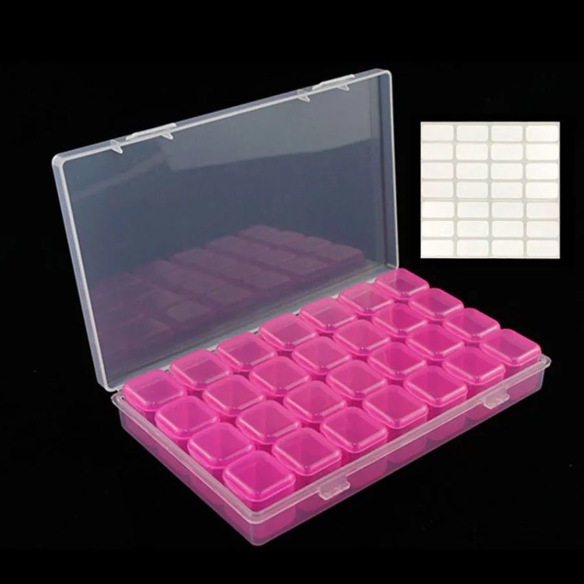 Compartments Plastic Transparent Storage Box Jewelry Adjustable Organizer Storage Box Case
