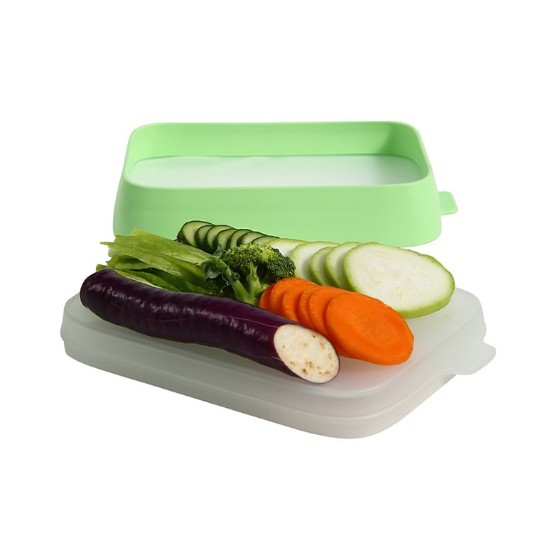 Kitchen collapsible silicone containers refrigerator organizer storage box environmentally friendly silicone food containers