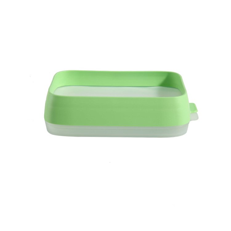 Kitchen collapsible silicone containers refrigerator organizer storage box environmentally friendly silicone food containers