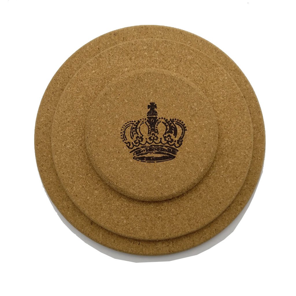 Natural Cork Coasters with Metal Holder set of 8 pcs -4 inch 1/5 inch Glasses Cups Mugs Thick Cold Drinks Wine Cork Coaster