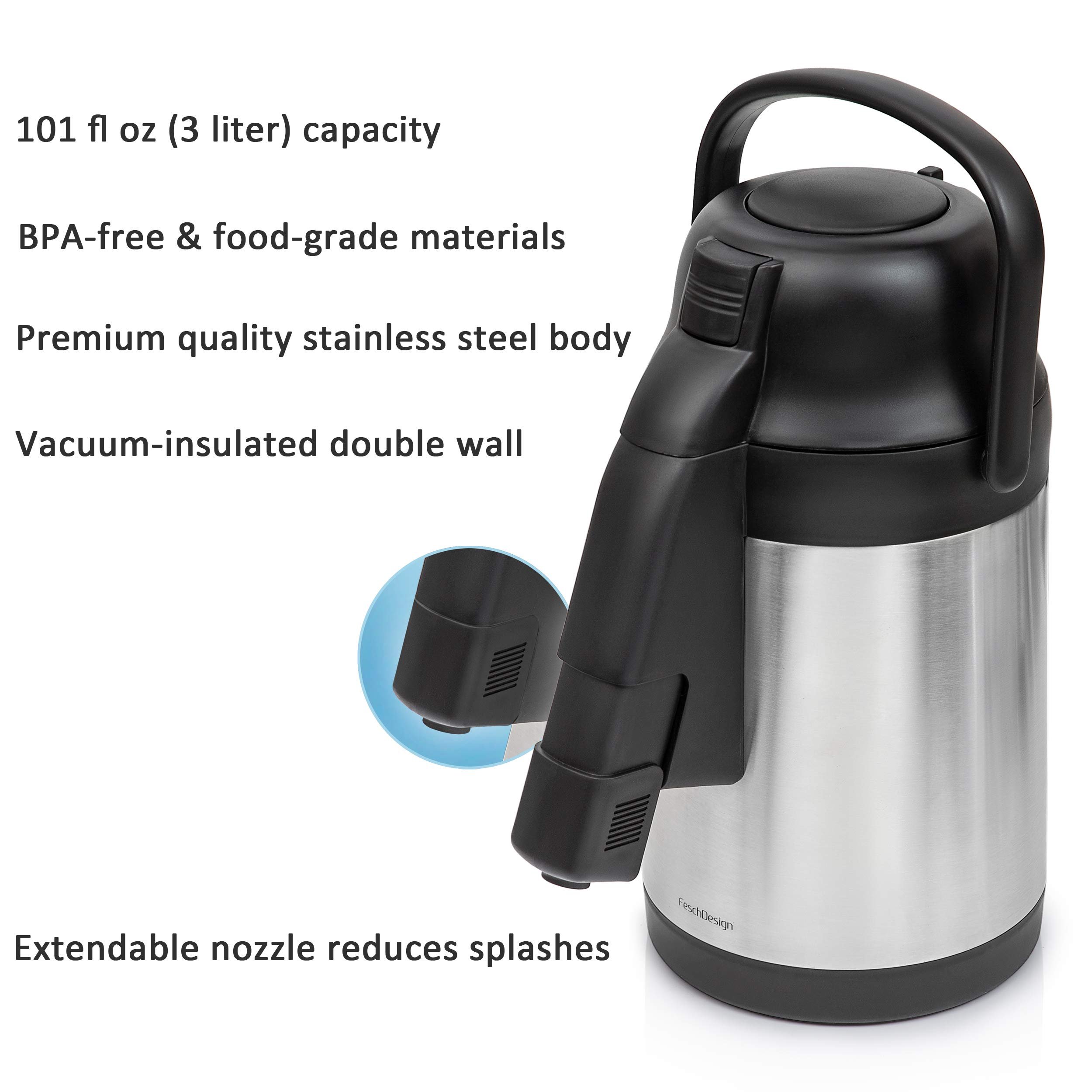 2l 2.5l 3l 3.5l 4l Paraguay Bolivia Big Flask Water Coffee Dispenser Vacuum Insulated Airpot Thermos Air Pump Pot termos
