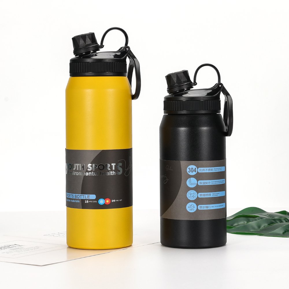 Custom Logo stainless steel water bottle outdoor Vacuum Flask sports water bottle with lid
