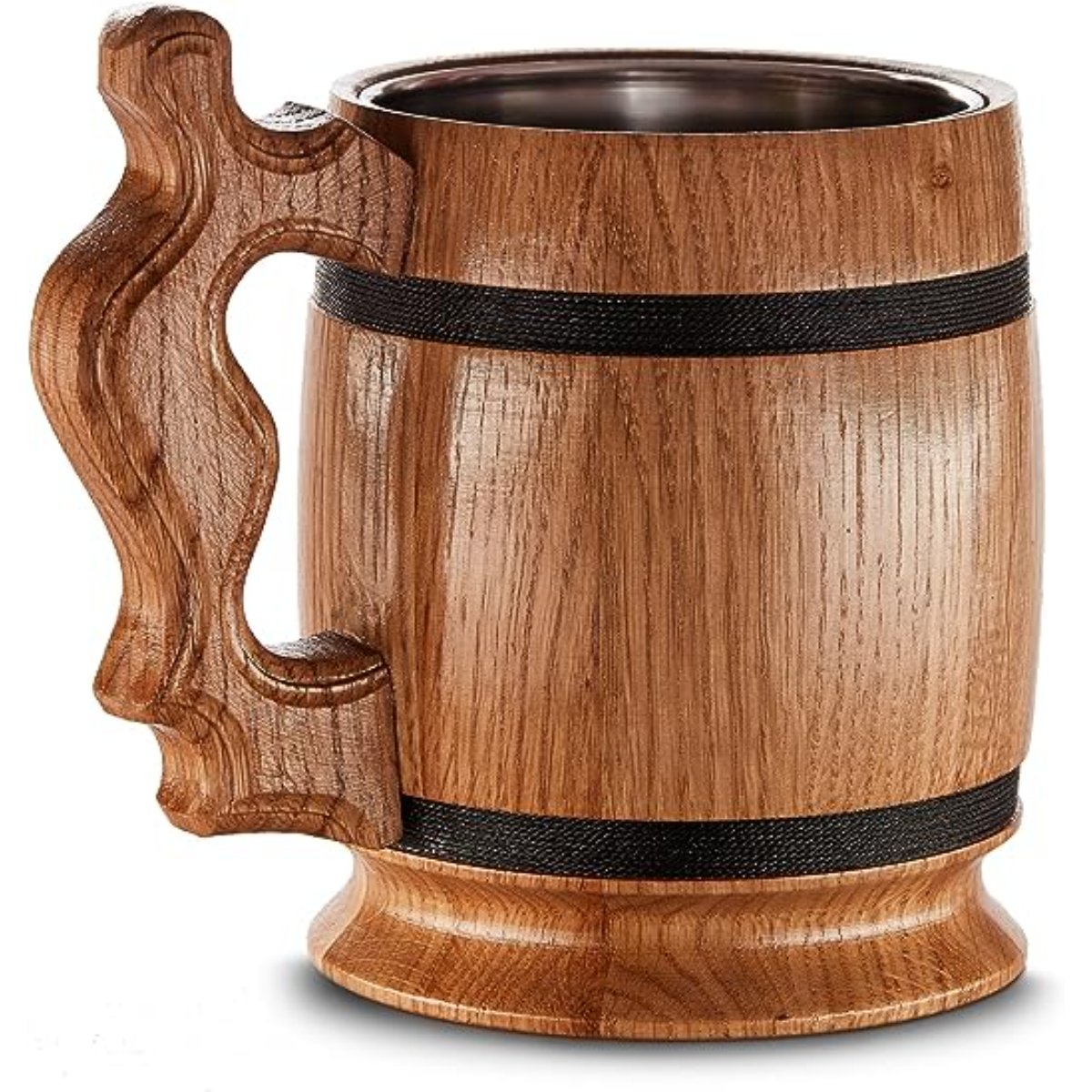 Finest Quality Bar Table Top Beer Mugs in Natural Wood with Rustic Finished Perfect for Hotelware and Restaurant Tableware