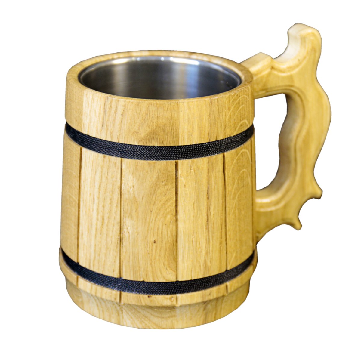 Finest Quality Bar Table Top Beer Mugs in Natural Wood with Rustic Finished Perfect for Hotelware and Restaurant Tableware