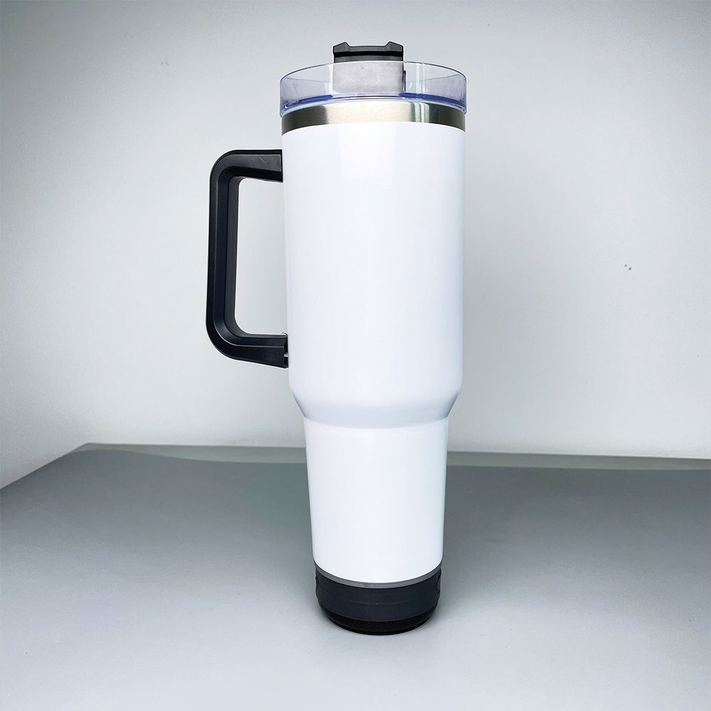 USA warehouse double wall 40oz sublimation speaker travel mug wireless smart music player sublimation tumblers with speakers