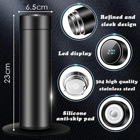 Cheap 500 Ml Smart Water Bottle Cup Led Stainless Steel Vacuum Flask Intelligent Thermos Smart Termos Termo Digital Flask Gift