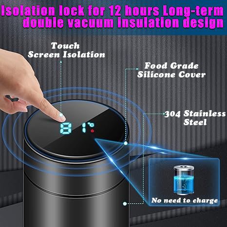 Cheap 500 Ml Smart Water Bottle Cup Led Stainless Steel Vacuum Flask Intelligent Thermos Smart Termos Termo Digital Flask Gift