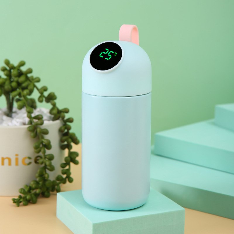 KLH128 Portable LED Vacuum Flask Temperature Display Thermos Caute Stainless Steel Lovers Bottle Capsule Smart Vacuum Cup