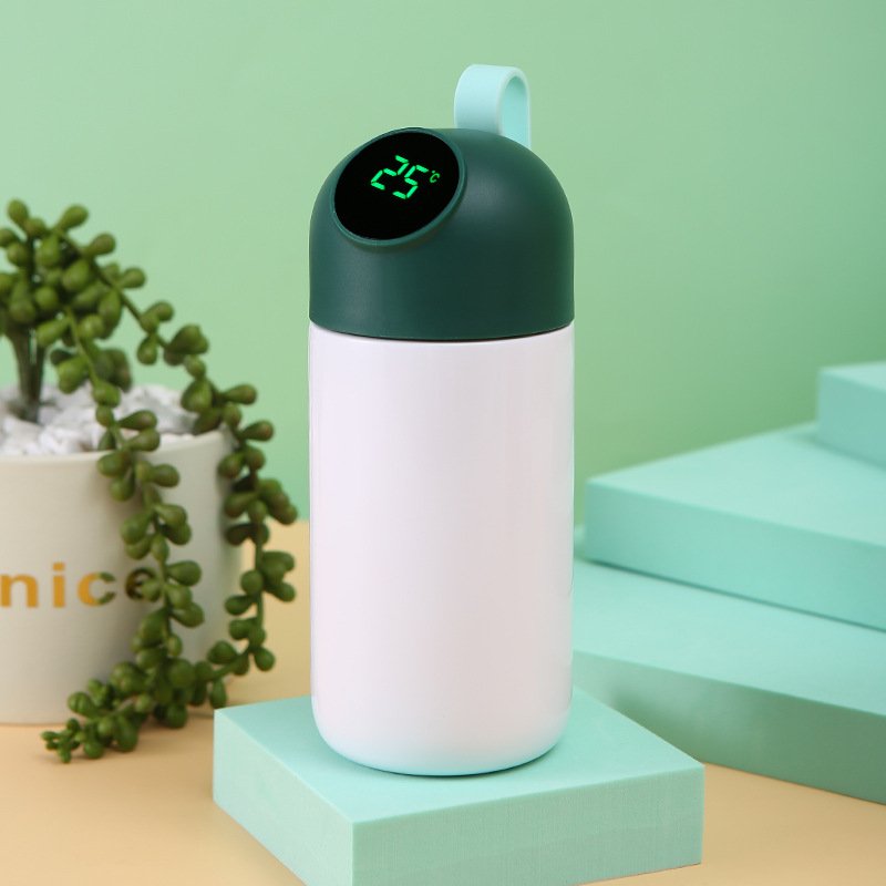 KLH128 Portable LED Vacuum Flask Temperature Display Thermos Caute Stainless Steel Lovers Bottle Capsule Smart Vacuum Cup