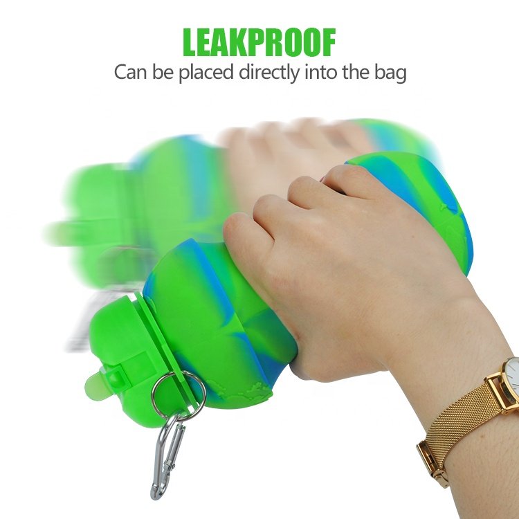 Collapsible BPA-Free Earth Water Bottle Leakproof Wide Mouth Durable Cute Style Sports Pressing Type Water Flowing Customizable