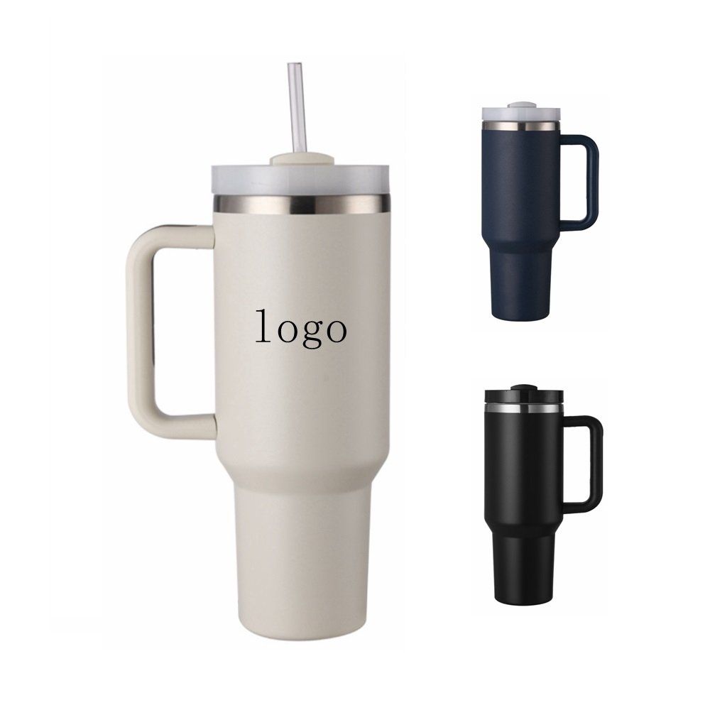 CUPPARK Large Capacity Custom Logo 40oz Tumbler Cup Travel Mug Water Bottle 40oz Tumbler With Handle Straw Lid