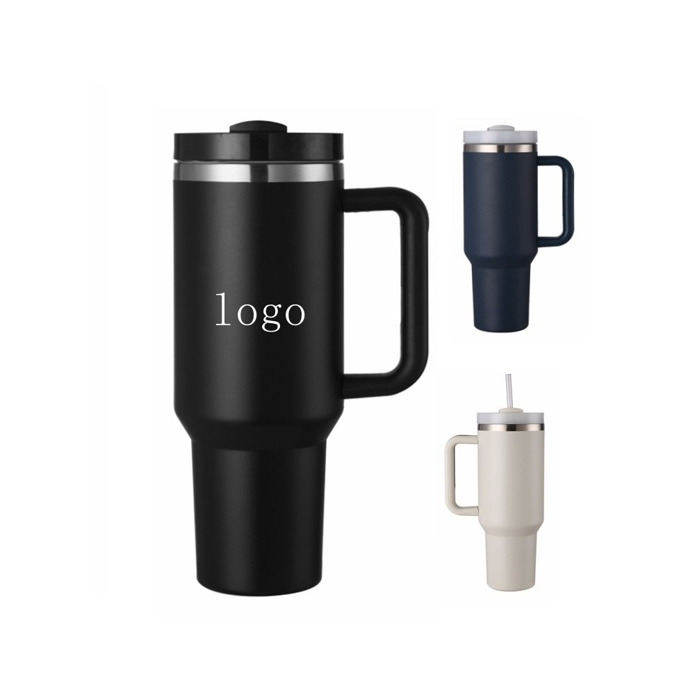 CUPPARK Large Capacity Custom Logo 40oz Tumbler Cup Travel Mug Water Bottle 40oz Tumbler With Handle Straw Lid
