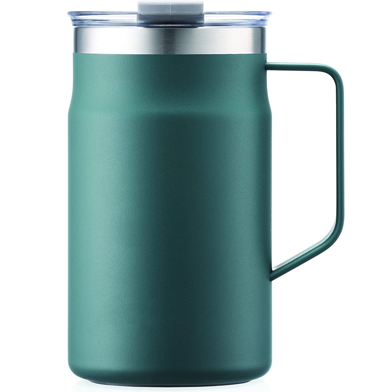 Custom 16oz 20oz Double Wall Vacuum Camping Stainless Steel BPA Free Powder Coated Insulated Travel Coffee Mug With Handle