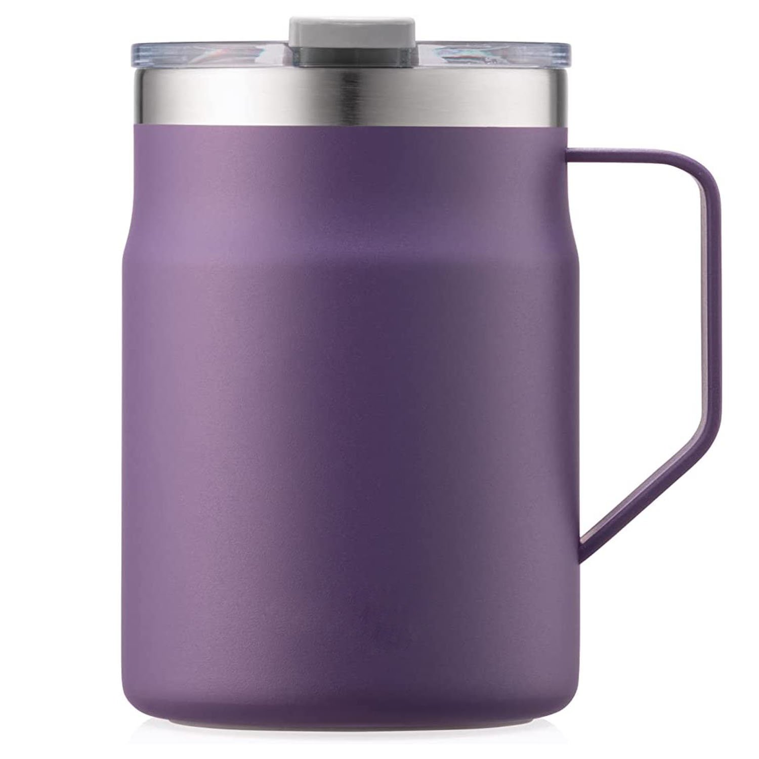 Custom 16oz 20oz Double Wall Vacuum Camping Stainless Steel BPA Free Powder Coated Insulated Travel Coffee Mug With Handle