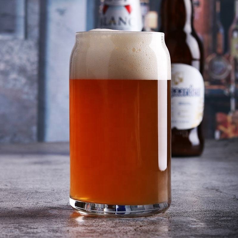 Wholesale Handicraft Beer Can Glass Hand Blown 12oz Beer Glass Mug Logo Support Customization Beer Glasses