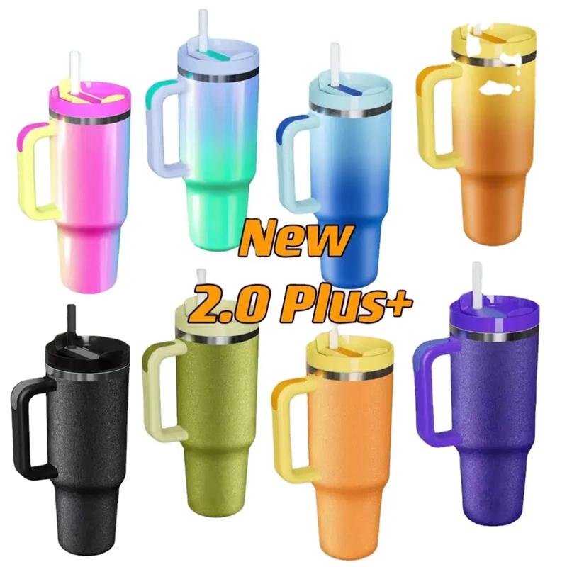 Custom Logo Adventure Stainless Steel Double Wall Coffee Mug 40oz Mug Tumbler with lids and straws