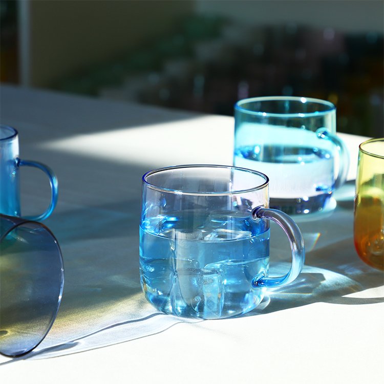 Factory Wholesale Color Transparent Sublimation Borosilicate Coffee Glass Custom Logo Single Wall Glass Tea Coffee Water Mugs