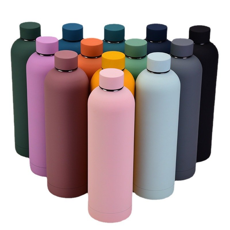 Top Selling 500ml Stainless Steel Rubber Paint Thermal Insulated Double Wall Flask Vacuum Custom Water Bottles With Lid