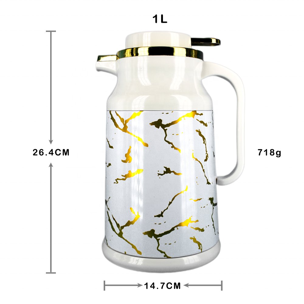 Hobby Lobby 16225 2024 High Quality Modern Design Coffee Tea Pot Mixed Colors 1000ml Vacuum Flask