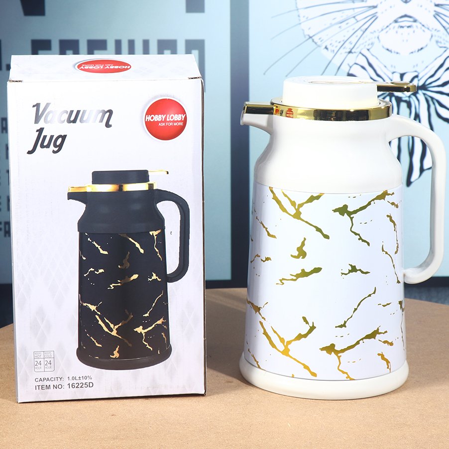 Hobby Lobby 16225 2024 High Quality Modern Design Coffee Tea Pot Mixed Colors 1000ml Vacuum Flask