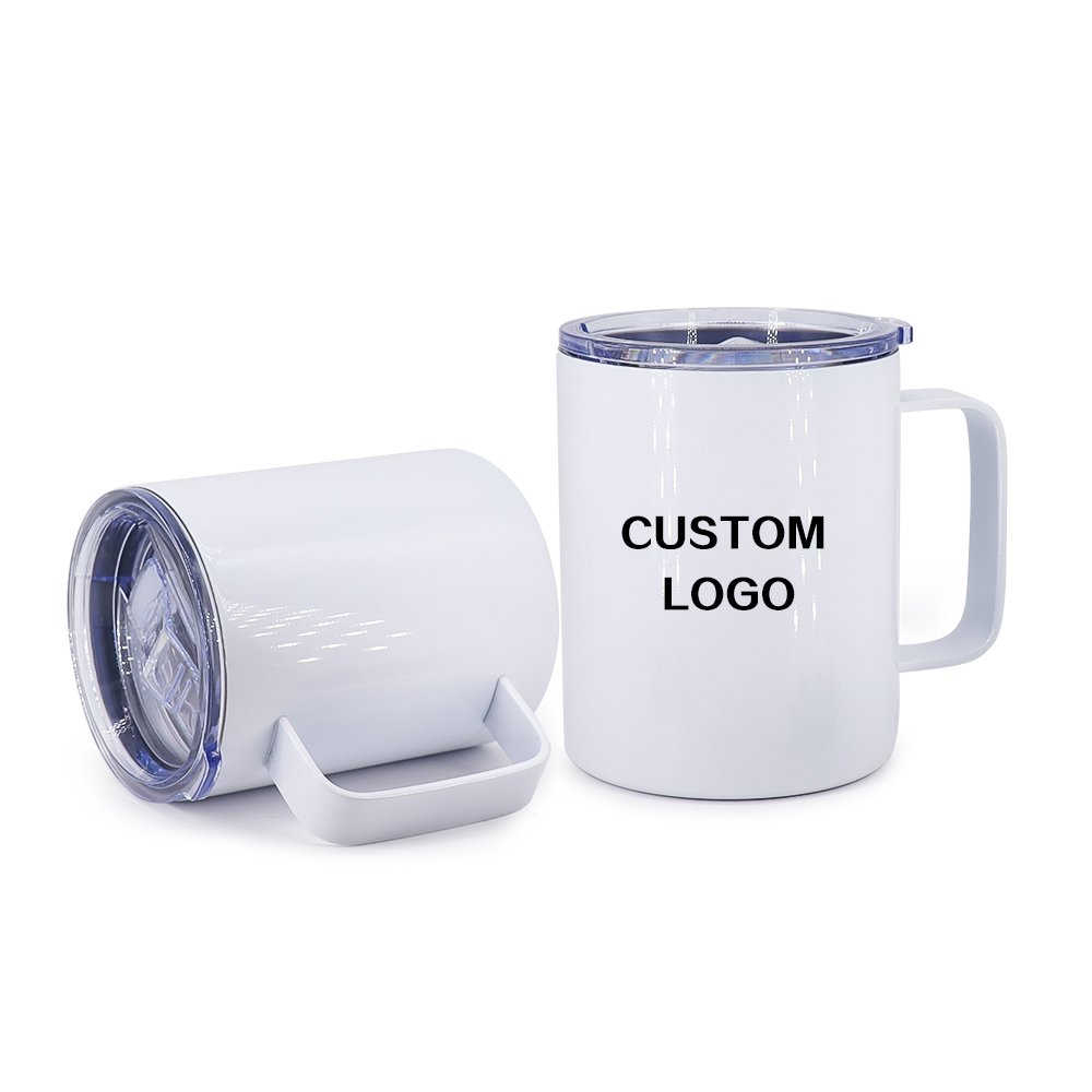 US warehouse Sublimation blanks beer coffee 12oz Stainless Steel Double Wall sublimation mug with handle