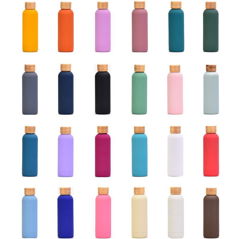 Factory Custom Logo 350ml 500ml 750ml Stainless Steel Vacuum Flask agua Cup Insulated Travel Mugs Frosted Thermal Water Bottle