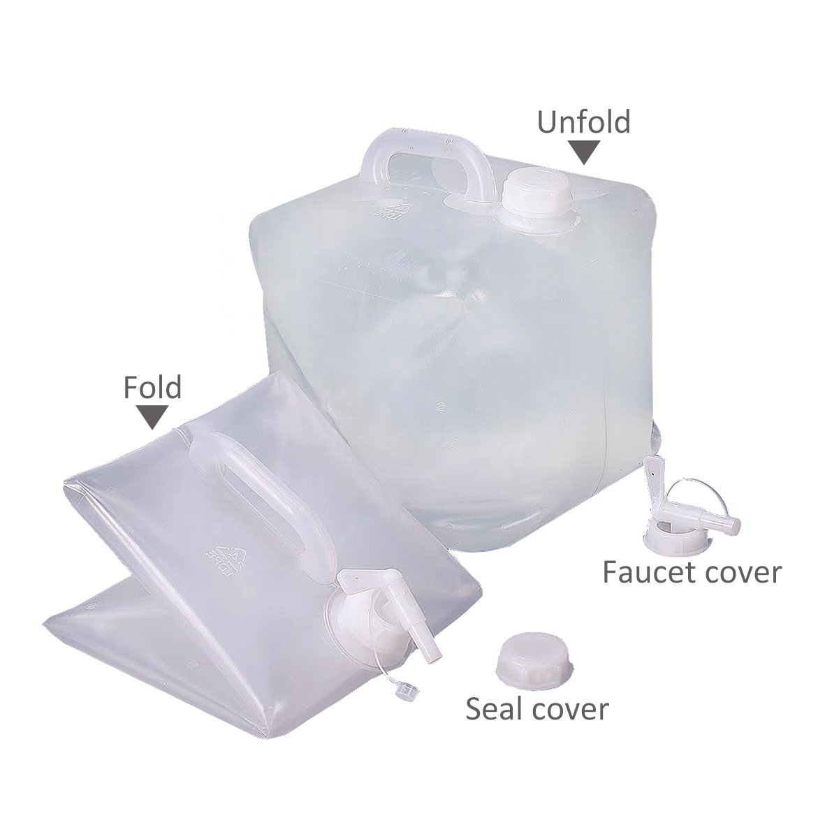 Munkcare Custom15L 18L 20L Large Capacity Flexible Water Bag, Handiness Foldable LDPE Plastic Water Bottle