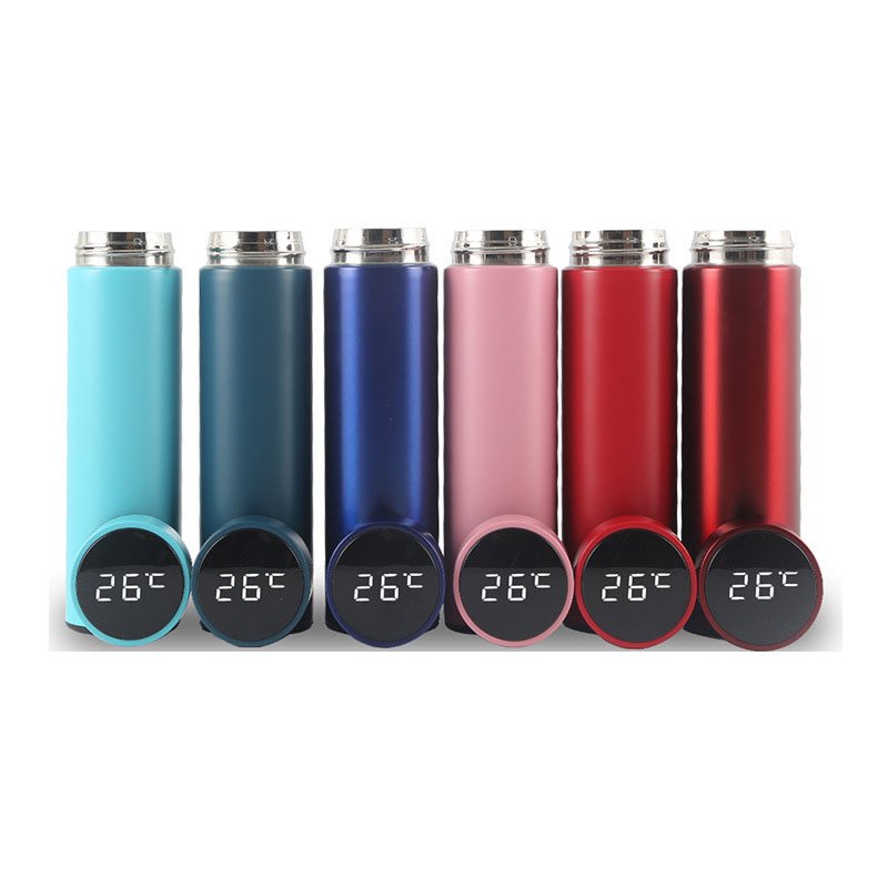 FX Factory Tumbler Custom Logo Termos Digital 500ml Stainless Steel Smart Water Bottles Vacuum Flasks LED Temperature Display