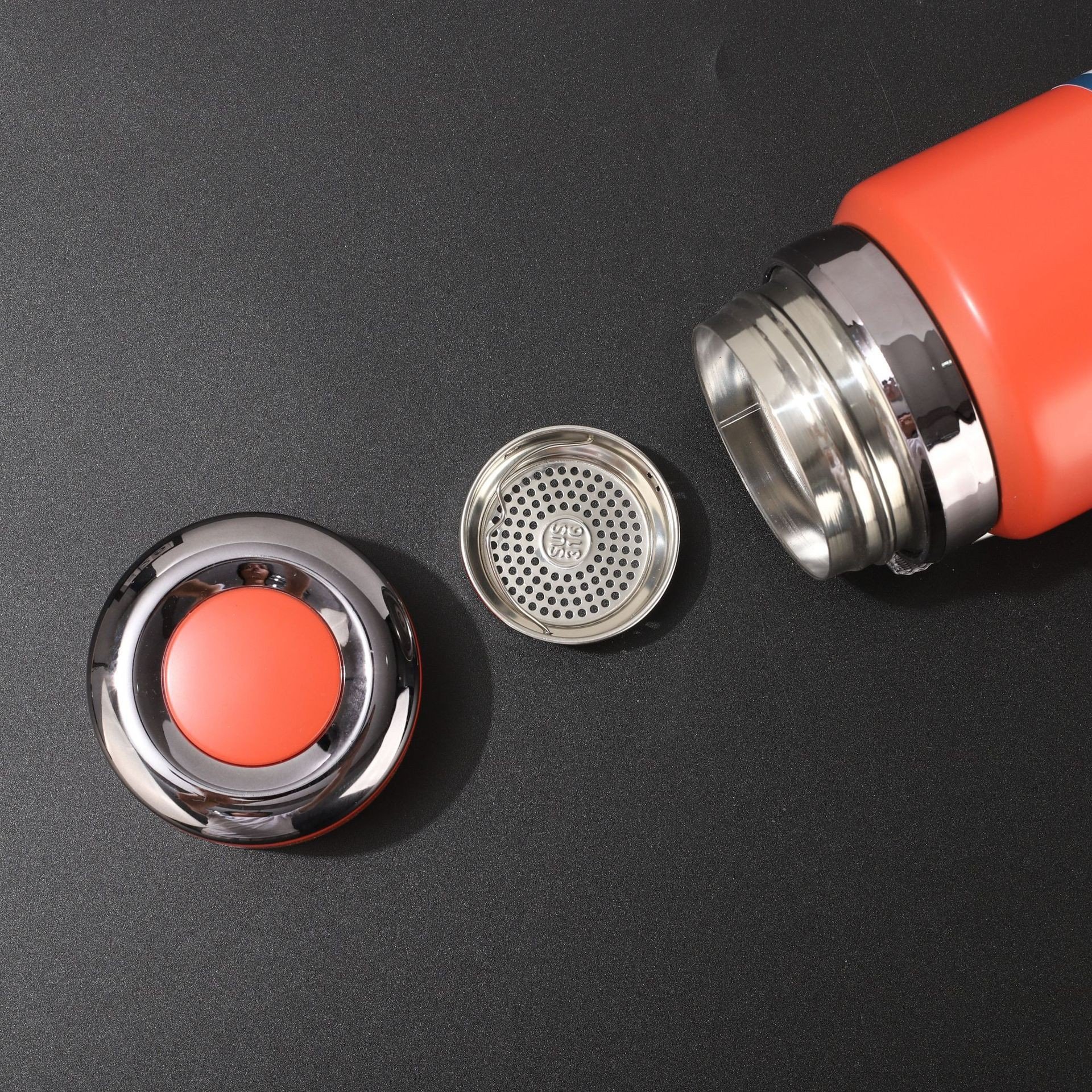 Wholesale custom 800ml portable double wall vacuum flasks stainless steel insulated thermal water bottle with tea infuser
