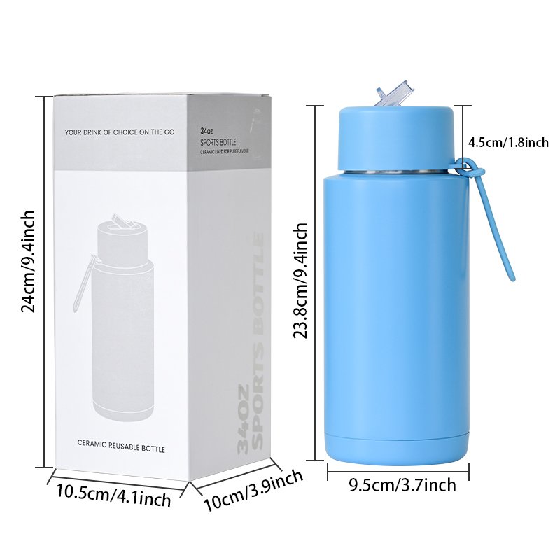 eco friendly products 34oz stainless steel Insulated vacuum reusable water bottles