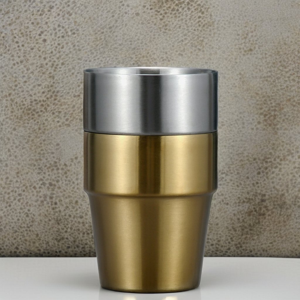 Luxury Double Wall Stainless Steel Coffee Tea Cup Vacuum Muti-capacity Shatterproof Metal Espresso Tea Mug For Travel Party