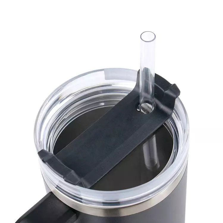 Personalized logo insulated coffee mug adventure 40oz stainless steel tumbler travel cup with handle