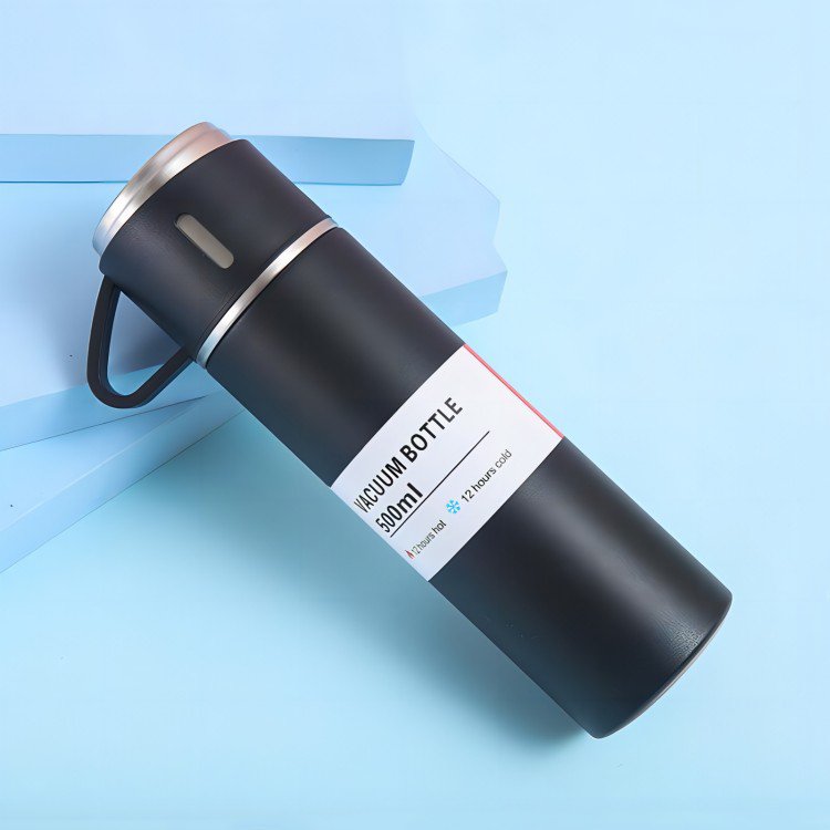 Laser Engraving LOGO Business Stainless Steel Water Bottle Couple Coffee Mug Set Gift Box Vacuum Flask Set