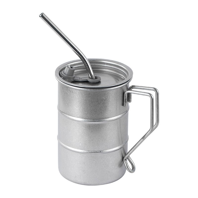 Customized logo 350ml Beer Mug Stainless Steel water mug Metal Travel coffee cup creative retro industrial style water cup