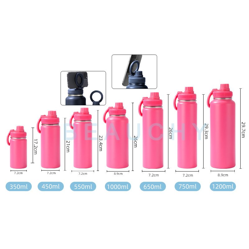 Beauchy Custom Logo 32oz double wall gym sport vacuum flasks insulated stainless steel magnet lid water bottle with magnet lid