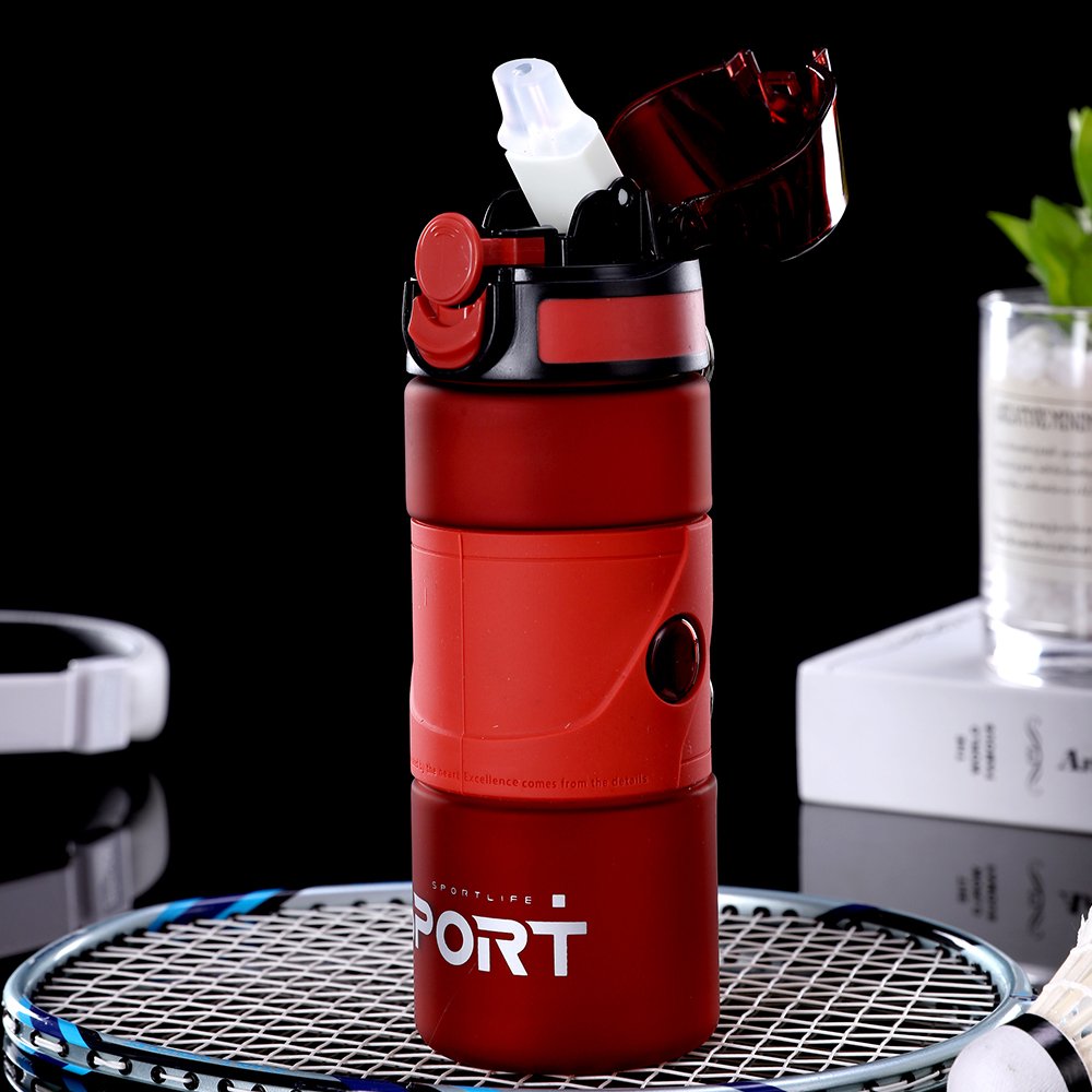 Lockable Stainless Steel Water Bottle with Easy-to-Open Lid Silicon Nozzle Anti-Corrosion Coating-for Boiling Water Sports Use