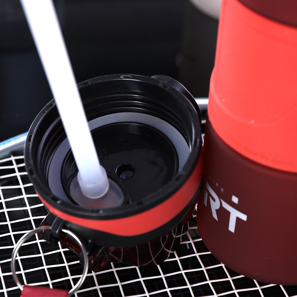 Lockable Stainless Steel Water Bottle with Easy-to-Open Lid Silicon Nozzle Anti-Corrosion Coating-for Boiling Water Sports Use