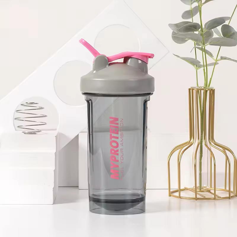 Creative Plastic Sports Water Bottle Fitness Exercise Spotted Multi-Colour Shaker Mug for Adults' Travel & Workout