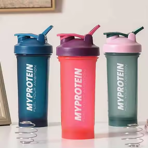 Creative Plastic Sports Water Bottle Fitness Exercise Spotted Multi-Colour Shaker Mug for Adults' Travel & Workout