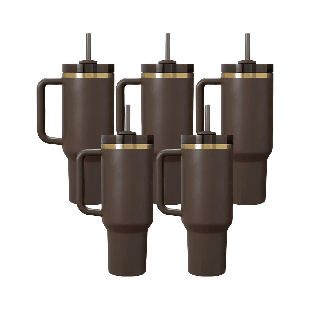 USA Warehouse Copper Dark Brown Coco Gold Underneath 30oz 40oz Tumblers Water Bottle For Laser Engraving