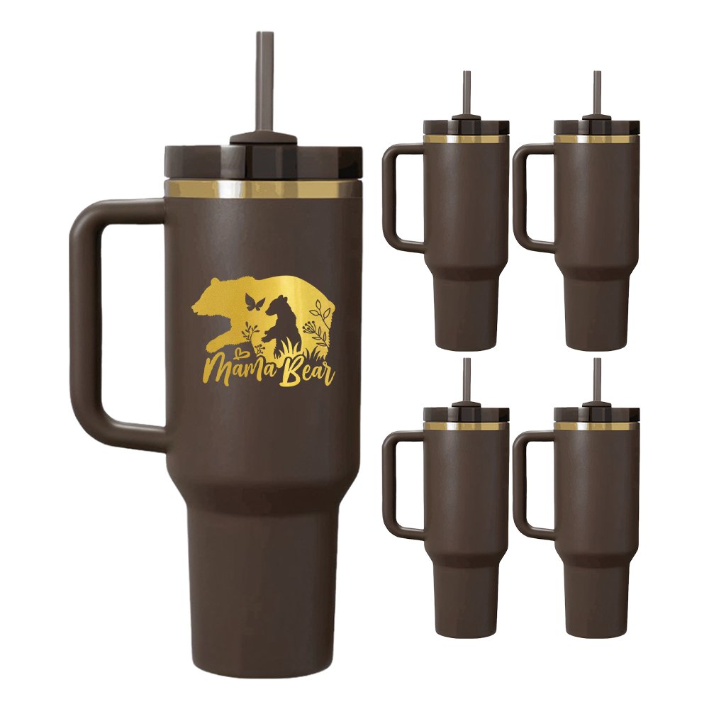 USA Warehouse Copper Dark Brown Coco Gold Underneath 30oz 40oz Tumblers Water Bottle For Laser Engraving