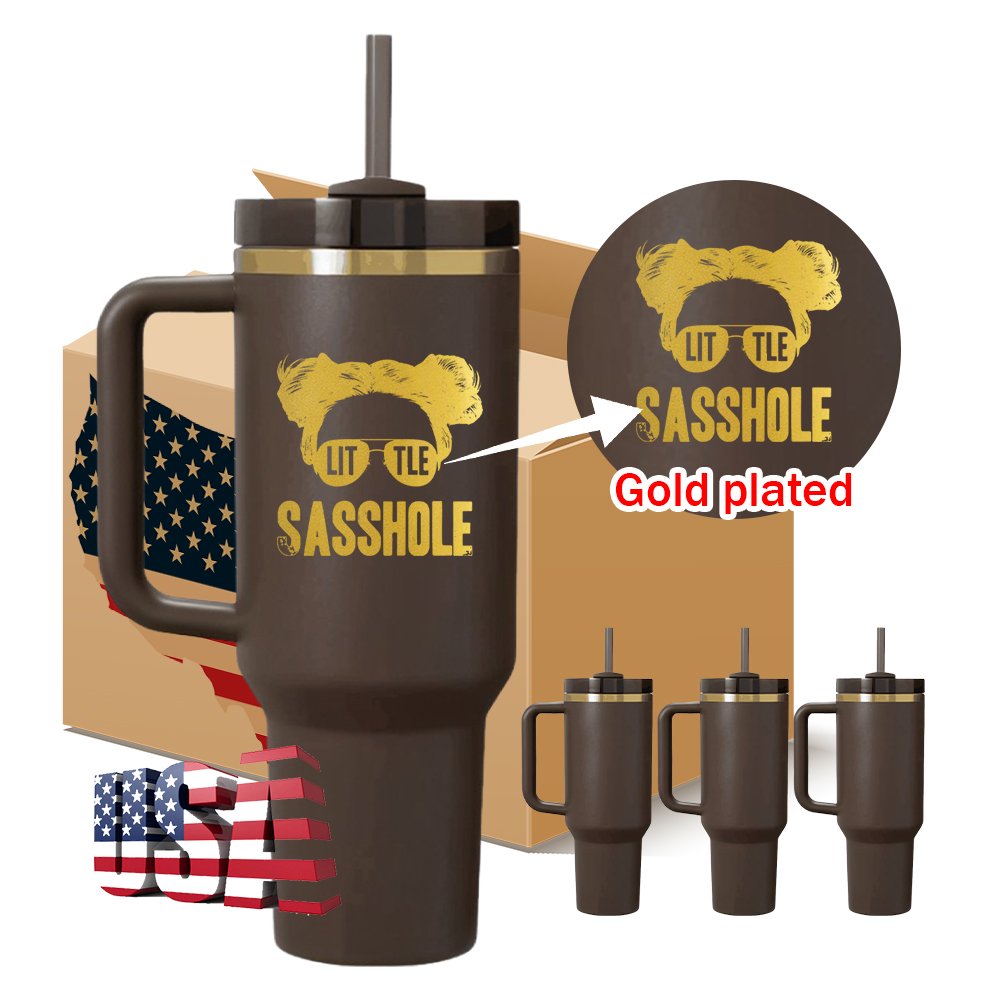 USA Warehouse Copper Dark Brown Coco Gold Underneath 30oz 40oz Tumblers Water Bottle For Laser Engraving
