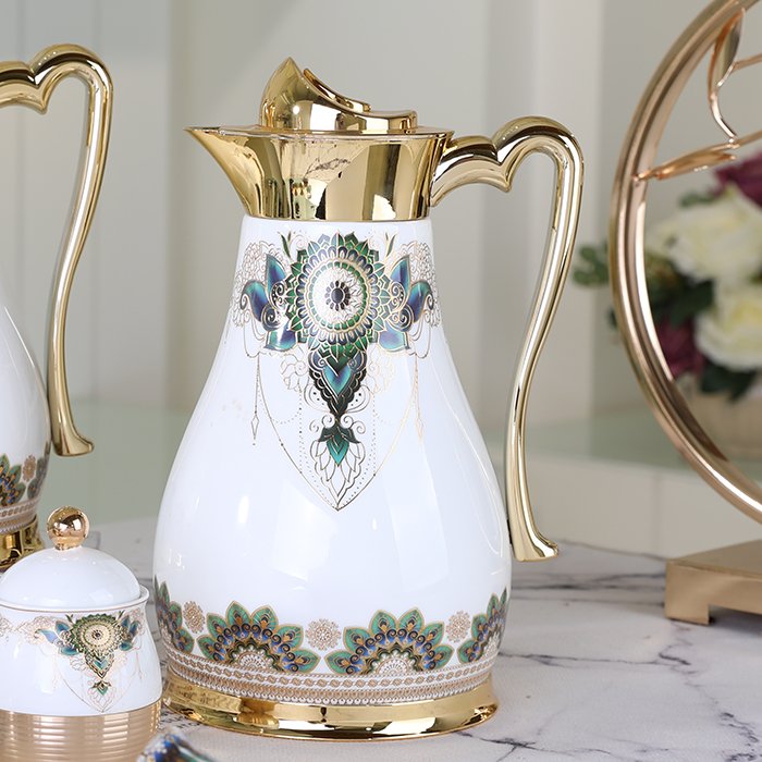 Amber Factory direct selling high quality porcelain ware with glass pot gall mixcolor 27pcs/set vacuum flasks & thermoses