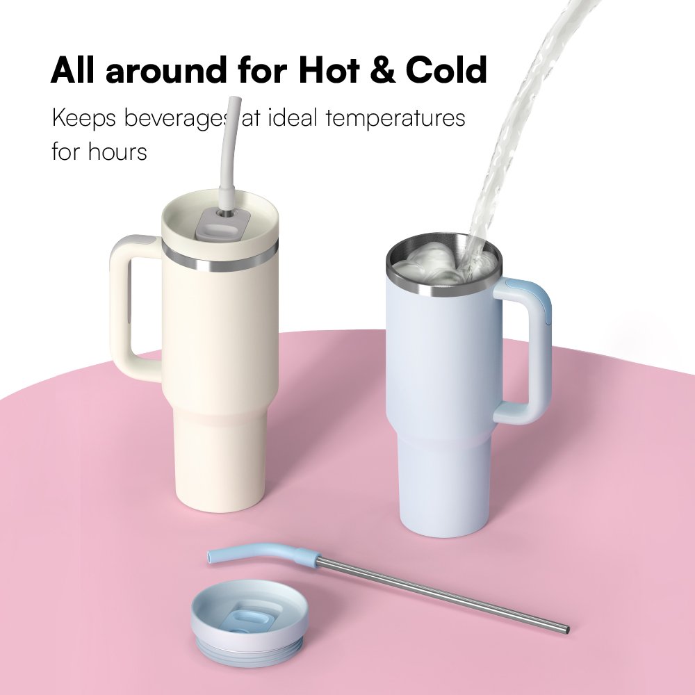 New Arrival 40oz Double Walled Vacuum Insulated Pro-Grade Stainless Steel Tumbler With Straw Lid