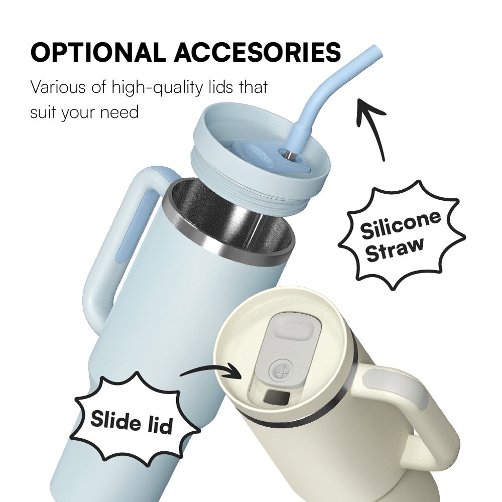 New Arrival 40oz Double Walled Vacuum Insulated Pro-Grade Stainless Steel Tumbler With Straw Lid
